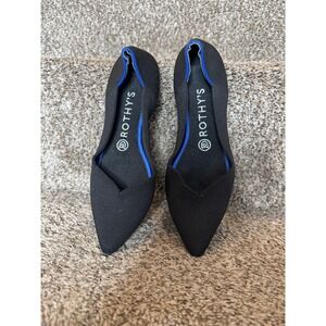 ROTHYS Size 8 Black‎ Point Toe Ballet Flats Classic